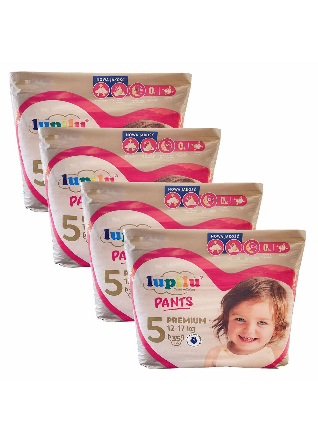 Подгузники - трусики Premium 5 Junior 12-17 кг 140 шт 4 уп Lupilu (369144213)