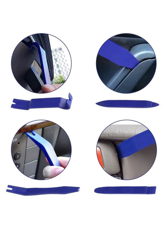 Автомобильные съемники 5 шт для снятия пистонов обшивки салона автомобиля панелей, магнитол No Brand (365752621)