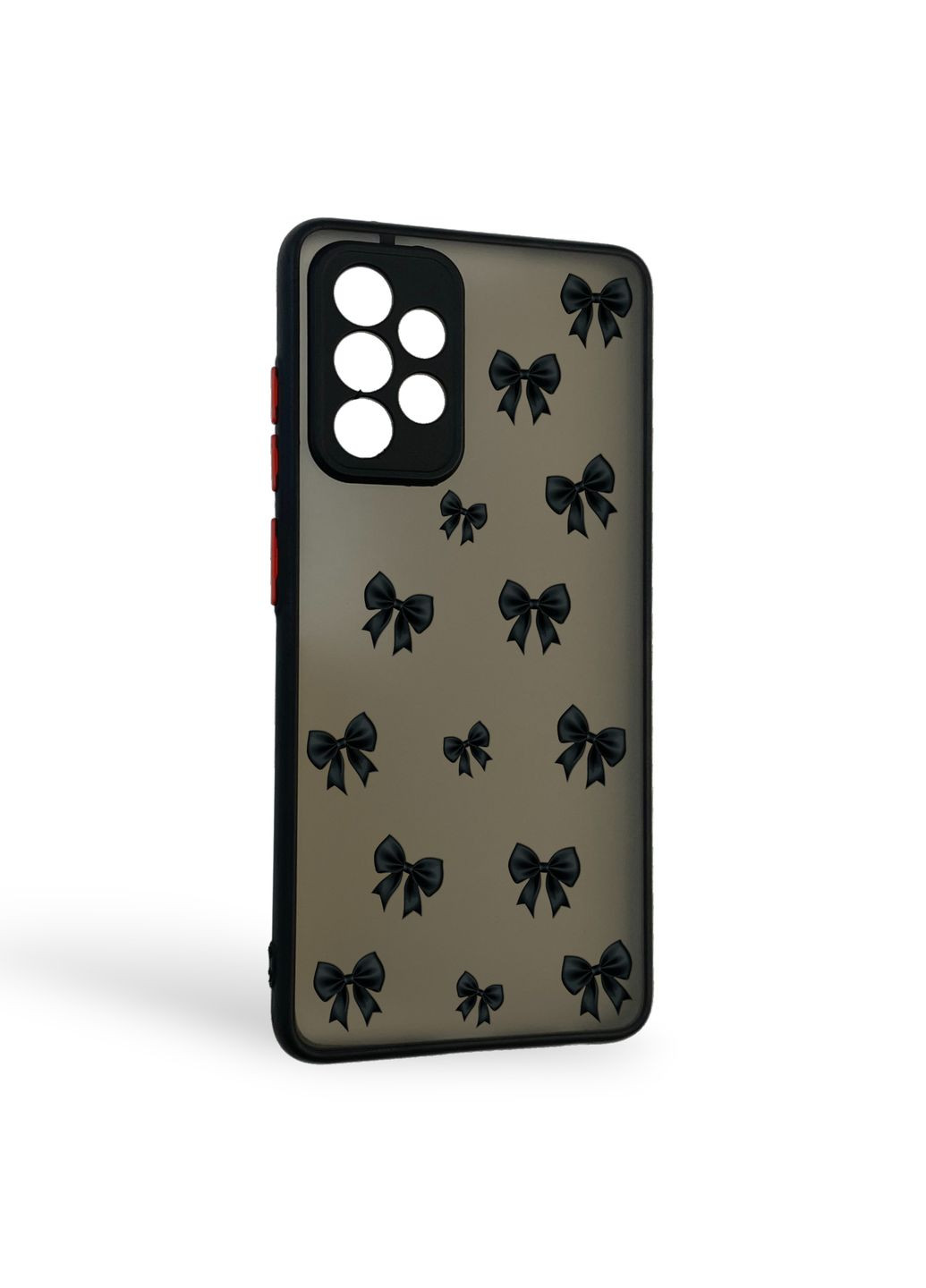 Чохол для телефона Galaxy A52 4G (SM-A525) с 3D принтом бантиків із захистом камери на самсунг а52 чорний Samsung (366390165)