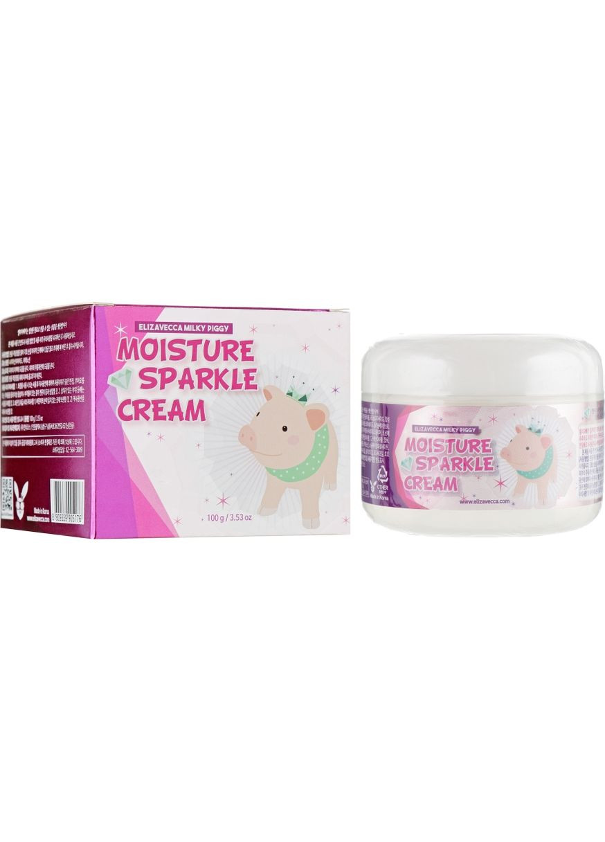 Крем увлажняющий с эффектом сияния Face Care Milky Piggy Moisture Sparkle Cream 100ml (298131-2065) Elizavecca (368648607)