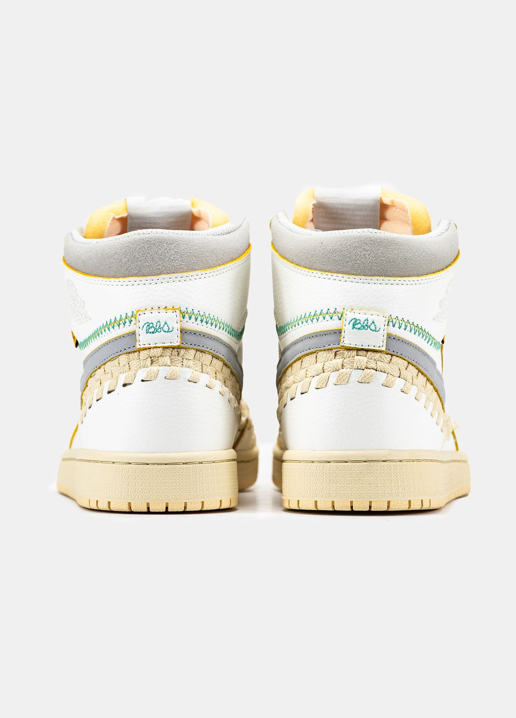 Білі Осінні кросівки чоловічі nike air jordan 1 x union l.a white beige | найк аір джордан 1 білі бежеві No Brand