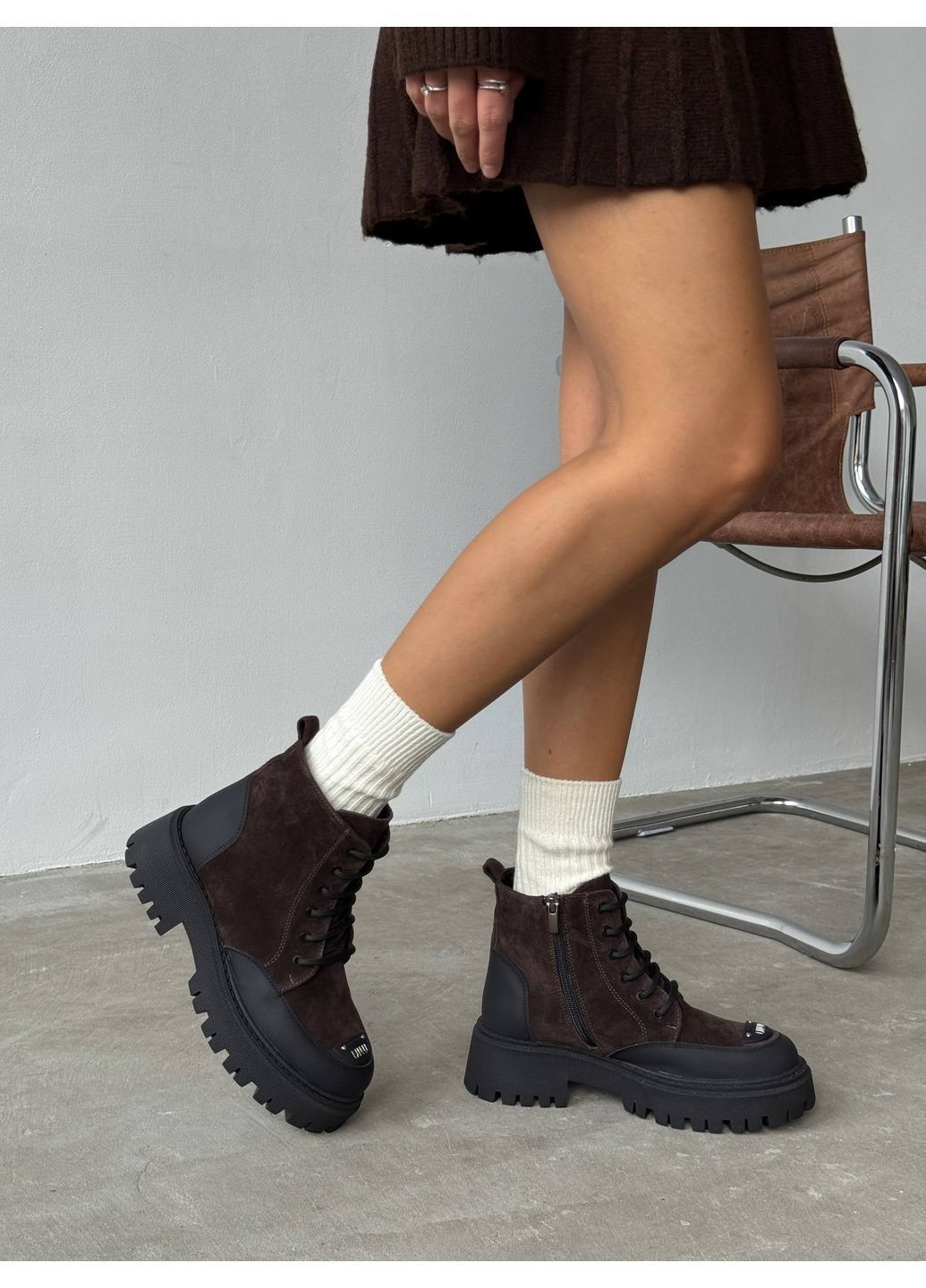 Зимние зимние ботинки Helen из натуральной замши