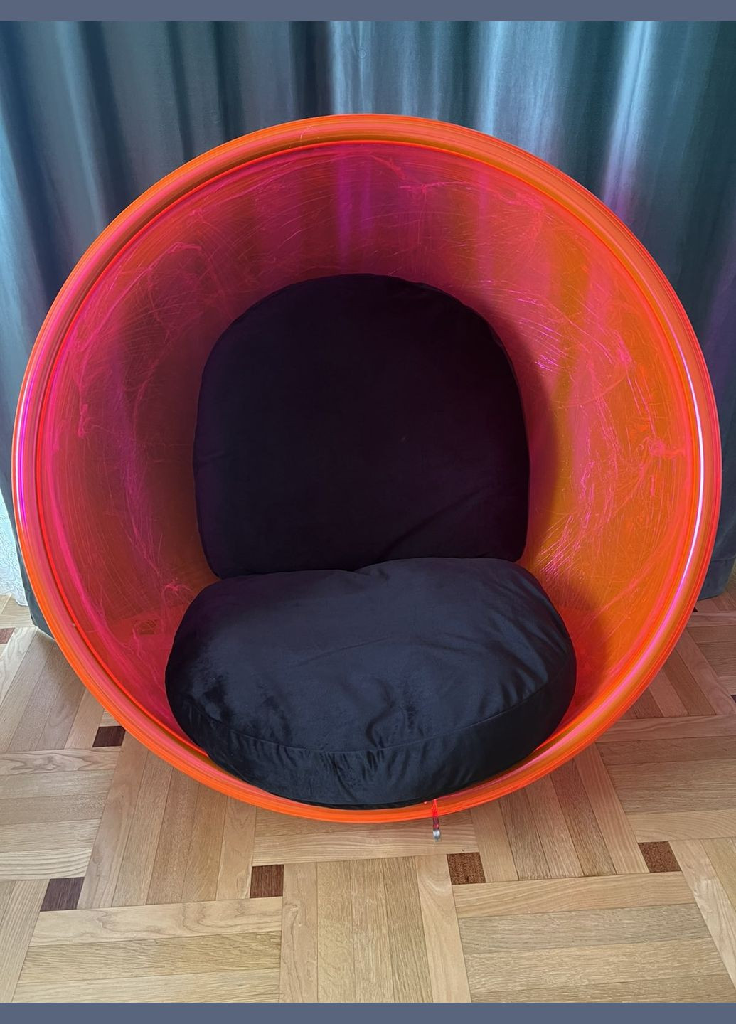 Подушка до крісла BUBBLE комплект 2шт. Чорний вельвет Frost (314923054)