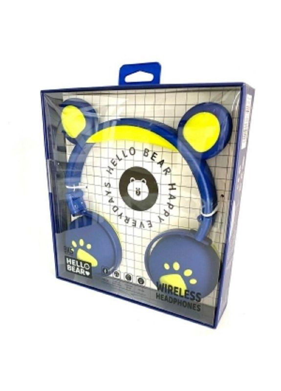 Бездротові дитячі навушники мікрофоном ВК-5, з ведмедими вушками та LED-підсвіткою подарункові ( ) Atd (349824252)