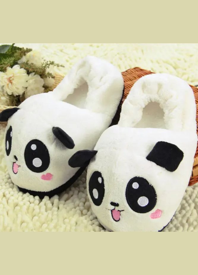 Белые тапки, тапочки мягкие "панда" No Brand