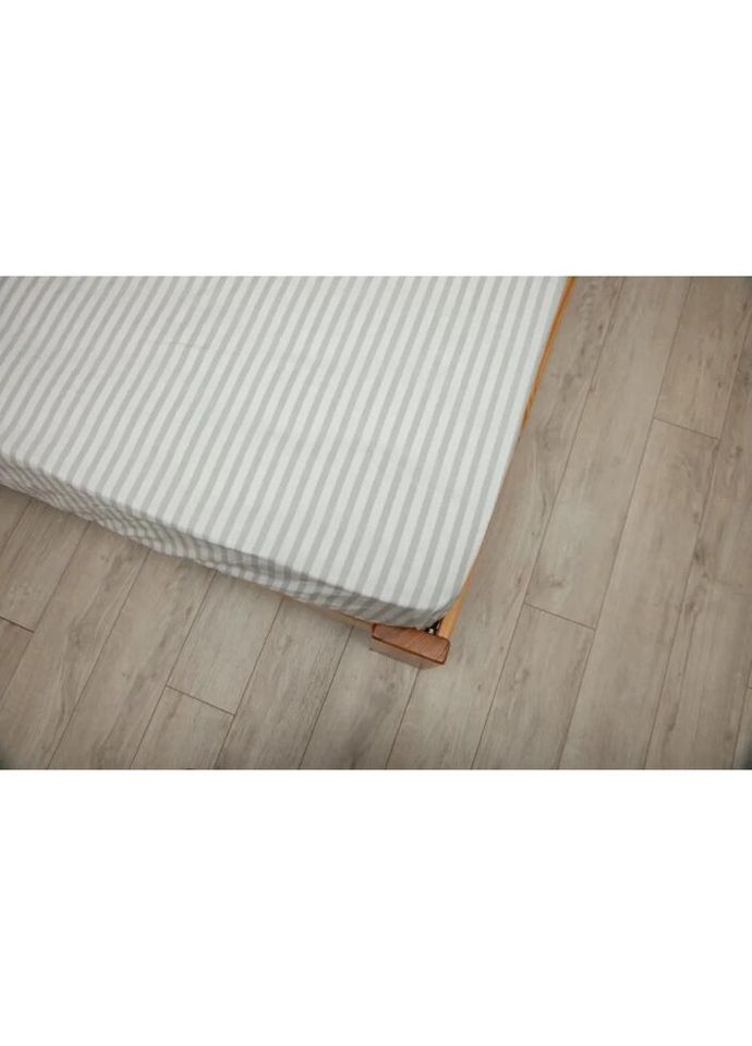 Простирадло-чохол на гумці односпальна Натхнення 2-04020-26819 90х200 см сіра смужка ТЕП (335584075)