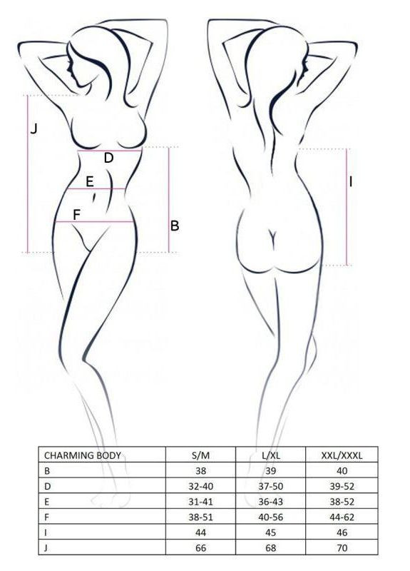 Боді CHARMING BODY black XXL/XXXL- Passion (303907118)