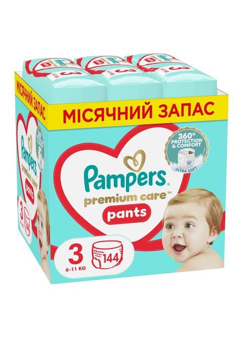 Подгузники Premium Care Pants Midi Размер 3 (6-11 кг) 144 шт (8006540490891) Pampers Premium Care Pants Midi Розмір 3 (6-11 кг) 144 шт (357435955)