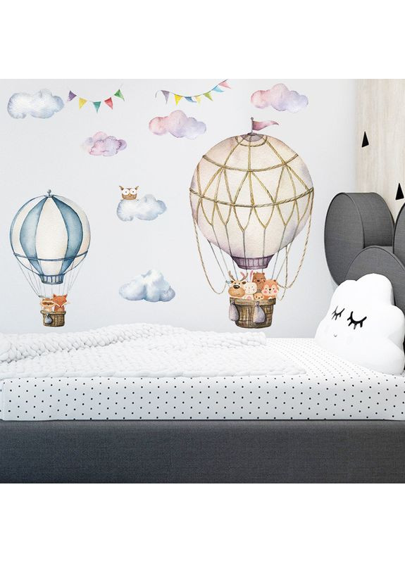 Наклейка в дитячу кімнату на стіну Повітряні кулі вінілова декоративна в пастельних тонах China (366890775)