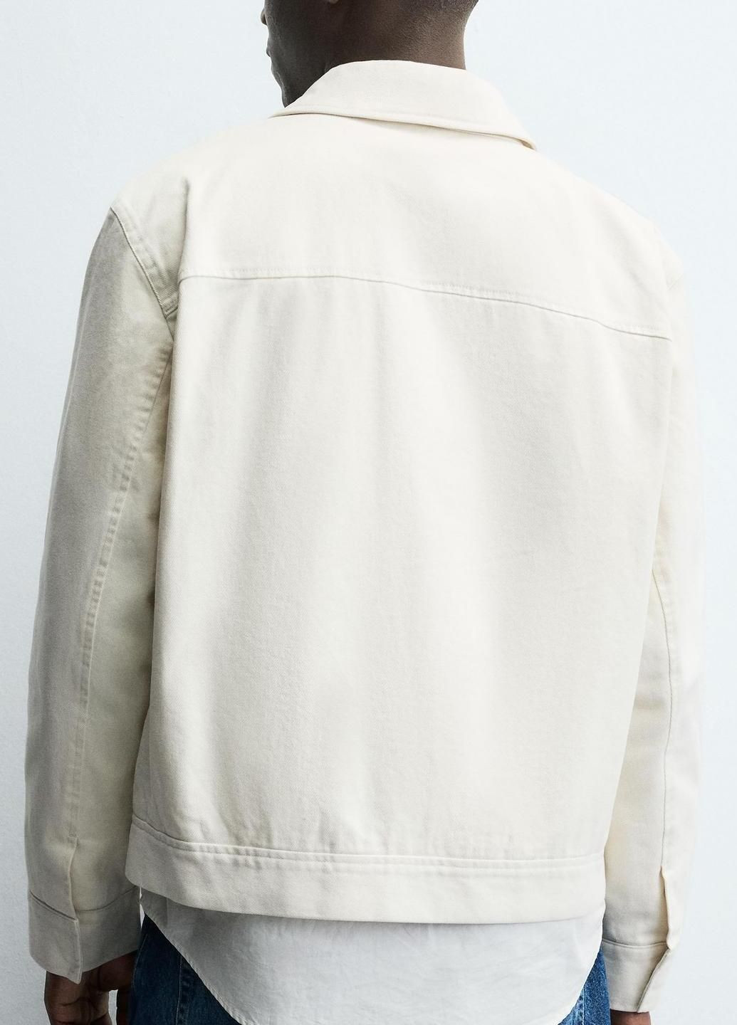 Молочная демисезонная куртка Zara