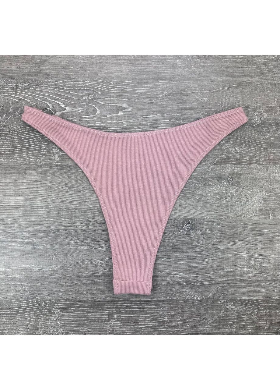 Жіночі бавовняні трусики в танга рубчик Lavolle (356509168)