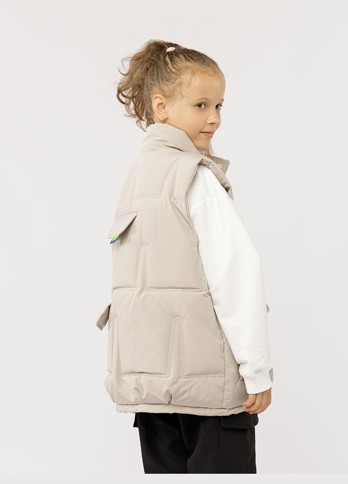 Утепленный жилет для девочки цвет молочный ЦБ-00222270 TANG GUOGUO (321871767)