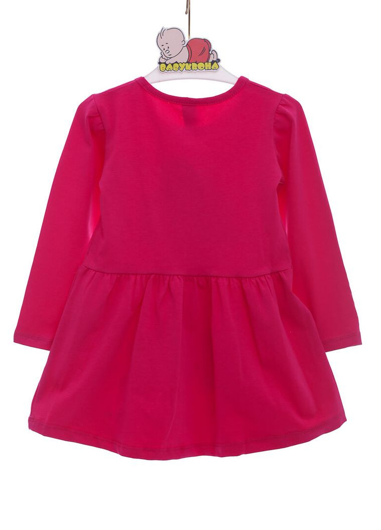 Рожева сукня з довгим рукавом трикотажне з єдиноріжкою коралове 110 см (44254) BABYKROHA (323470141)