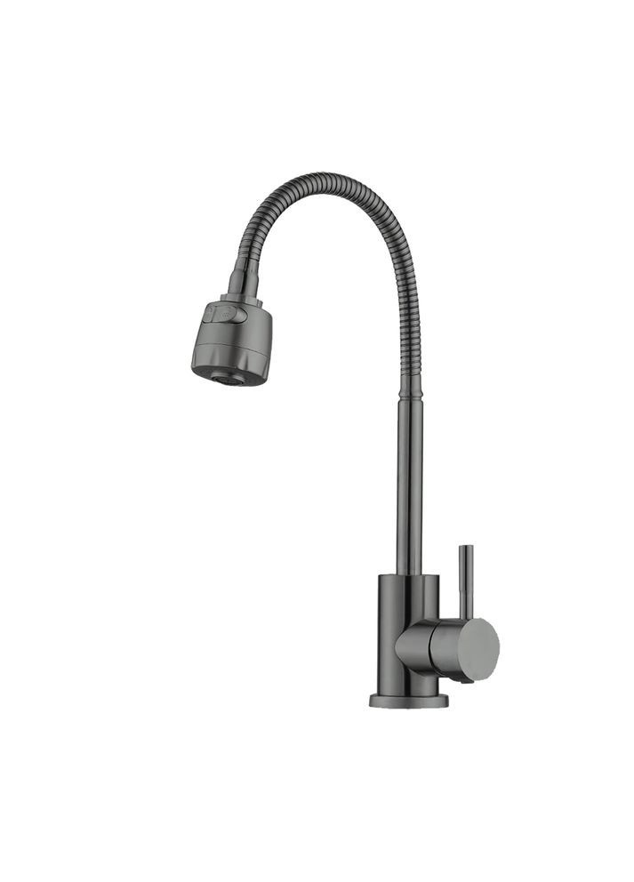 MLT-40202GG кухня одноваж. рефлектор. вилив гайка Ø35 БЕЗ ПІДВЕД, (гангрей) {10/1} Slat (371882685)