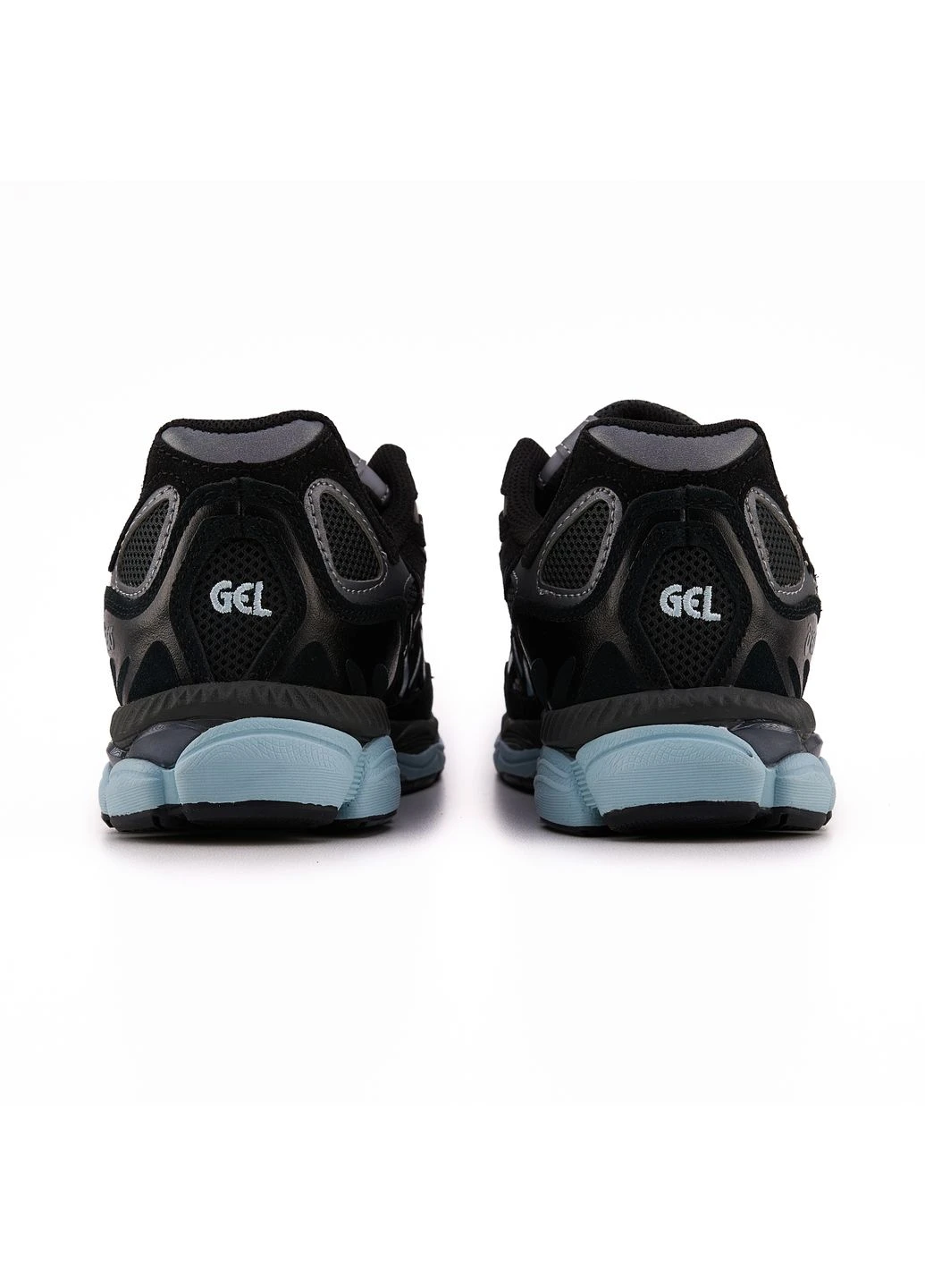 Чорні літні кросівки asics gel-nyc black blue асікс гель нюк No Brand
