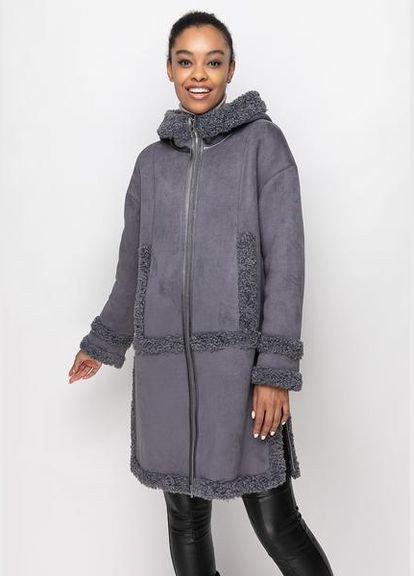 Дубленка 2120-M-D Серый QT-05 SAM Samange (308389962)