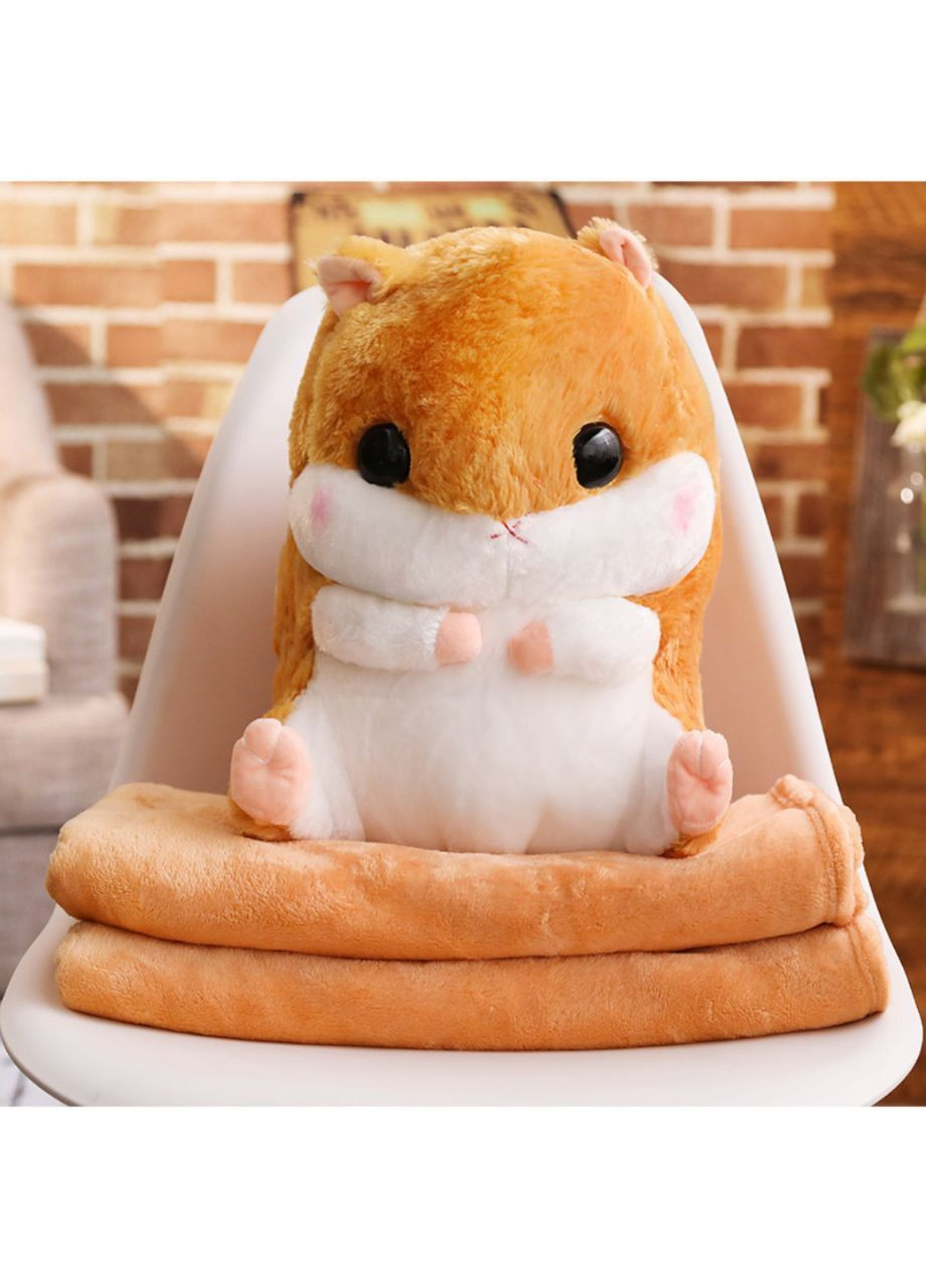 М'яка іграшка подушка-Хом'як 38см+плед 110х160см No Brand (305568963)