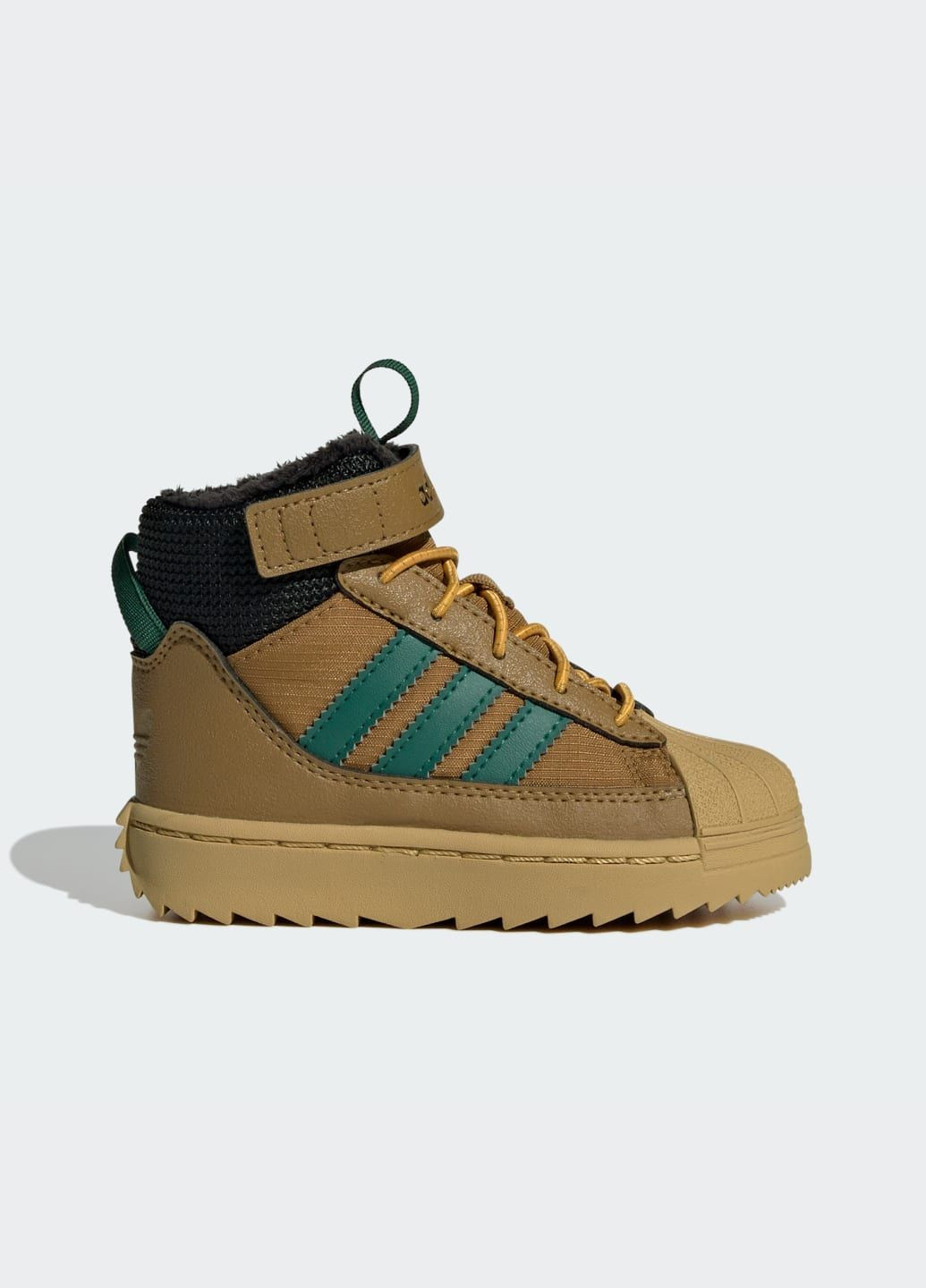 Коричневые всесезонные ботинки superstar winter trek kids adidas