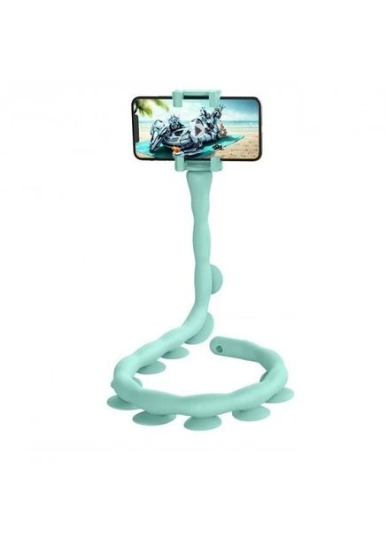 Гнучкий тримач для телефону з універсальними присосками Cute Worm Lazy Holder. Колір блакитний No Brand (386480462)