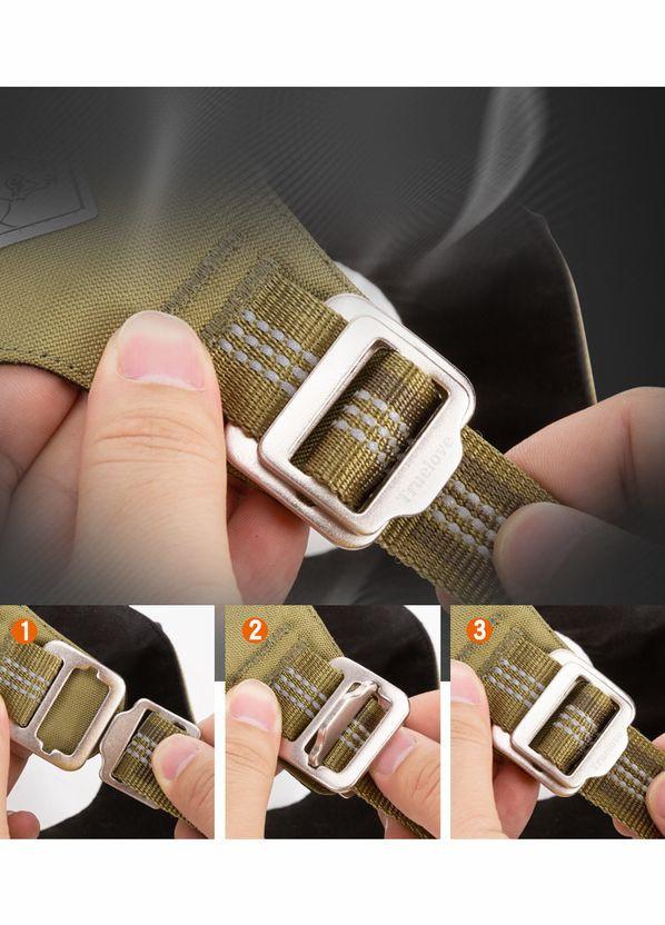 Шлея для собак TLH6282 из водонепроницаемой ткани Cordura, светоотражающая, Хаки M Truelove (308862970)