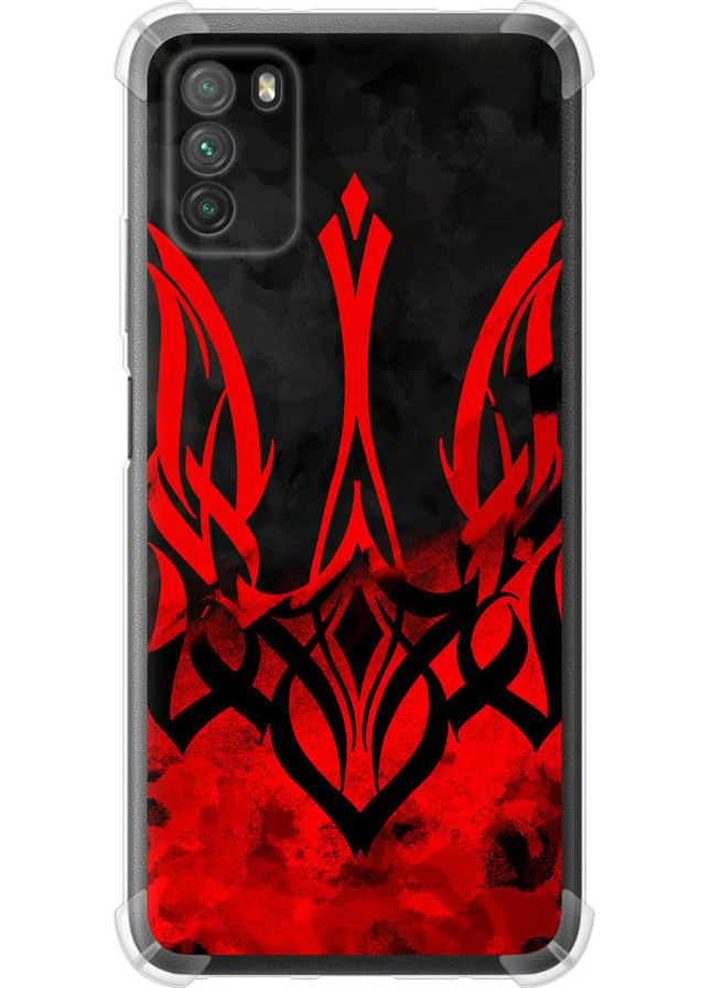 Силикон с усиленными углами чехол 'Герб Украины v2' для Endorphone Xiaomi Poco M3 (258484124)