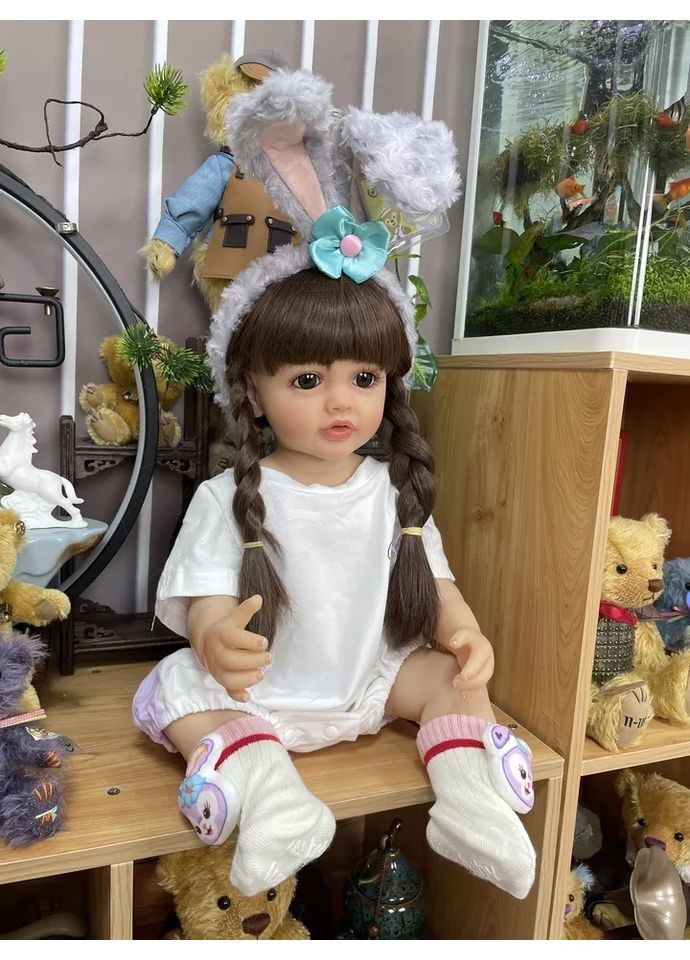 Кукла Реборн Reborn ушки зайчик винил силиконовая No Brand (367736323)