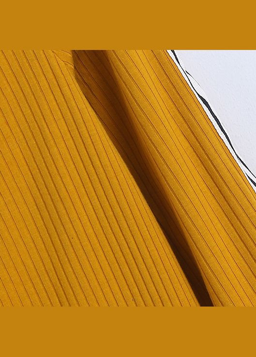 Лонгслив Icono Collection с лампасами на рукавах и открытыми плечами желтый La Polar (307175220)