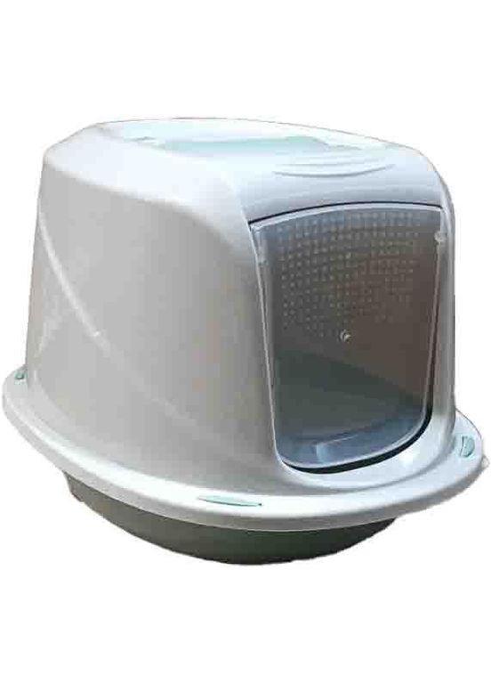 Туалет з фільтром та ручкою для кішок Galaxy Deluxe, зелений, 10586, 45х36х31,5 см Georplast (312539344)