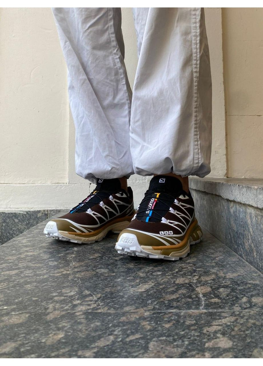 Бежеві Осінні кросівки чоловічі salomon s lab xt-6 wren kangaroo саломон хт-6 No Brand