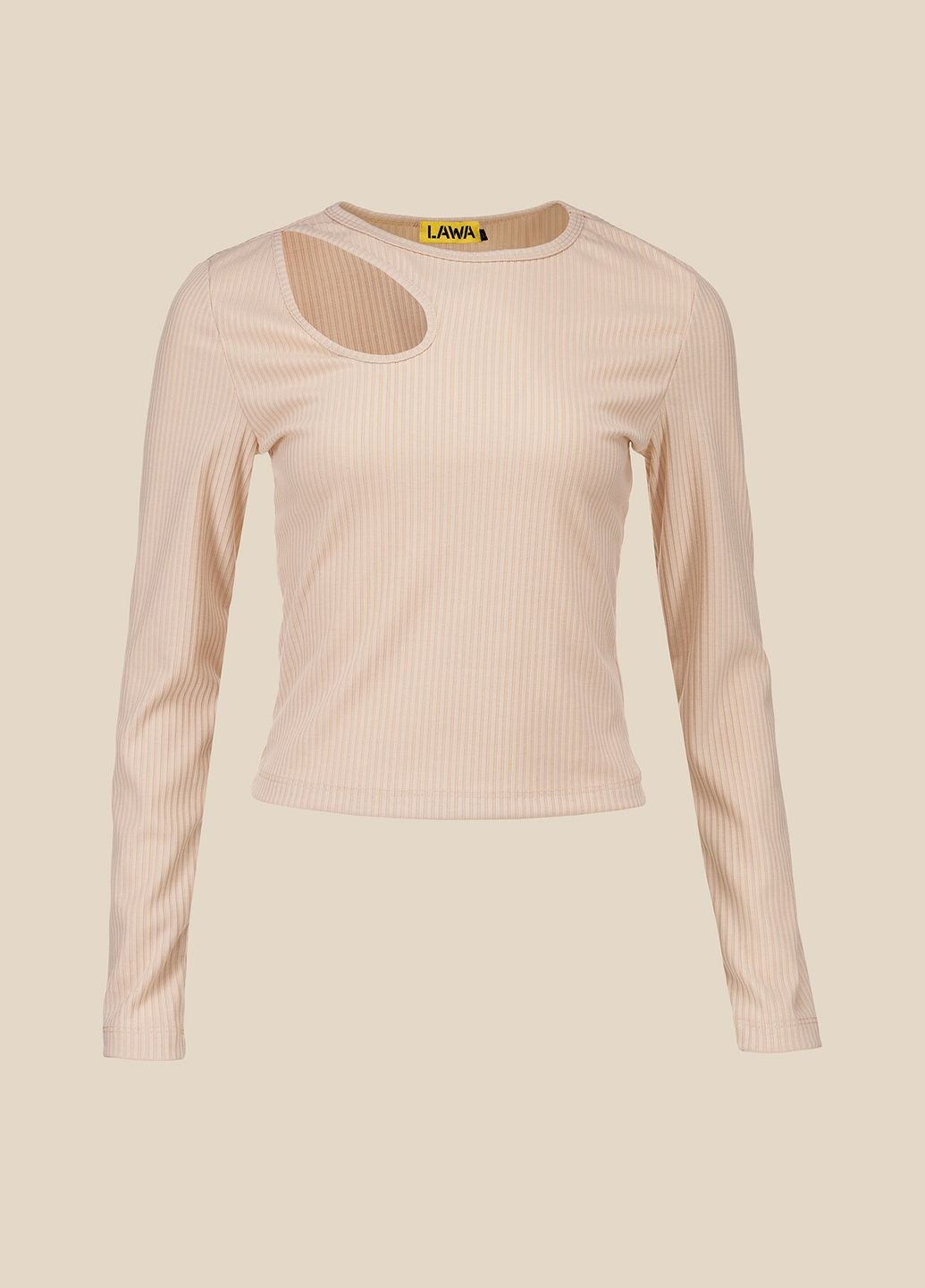 Лонгслив однотонный женский WTC02334 Бежевый shop (2000990797551) LAWA (315975565)