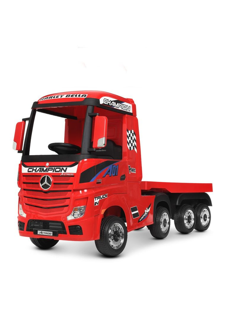 Електромобіль дитячий вантажівка Mercedes M 4208EBLR-3 (2), з причепом. Червоний Bambi (282823416)