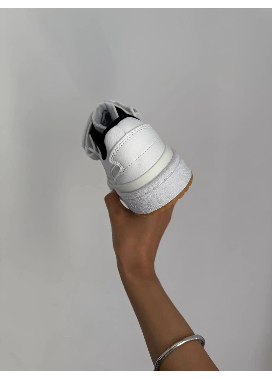 КРОССОВКИ ЖЕНСКИЕ ADIDAS FORUM WHITE/BLACK GUM АДИДАС ФОРУМ БЕЛЫЕ No Brand белые демисезоны (392024361)