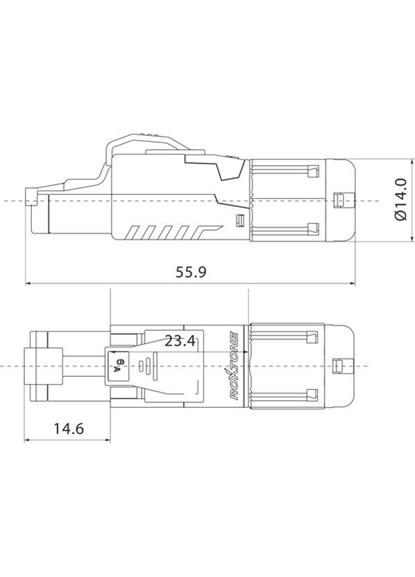 Разъем RJ45C6A-MH IP20 RJ45-система ROXTONE (326743518)
