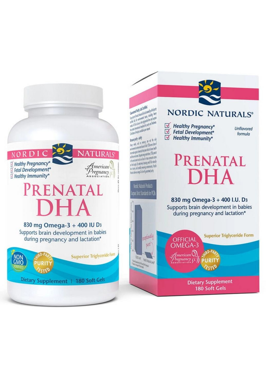 Жирні кислоти Prenatal DHA, 180 капсул Nordic Naturals (315870264)