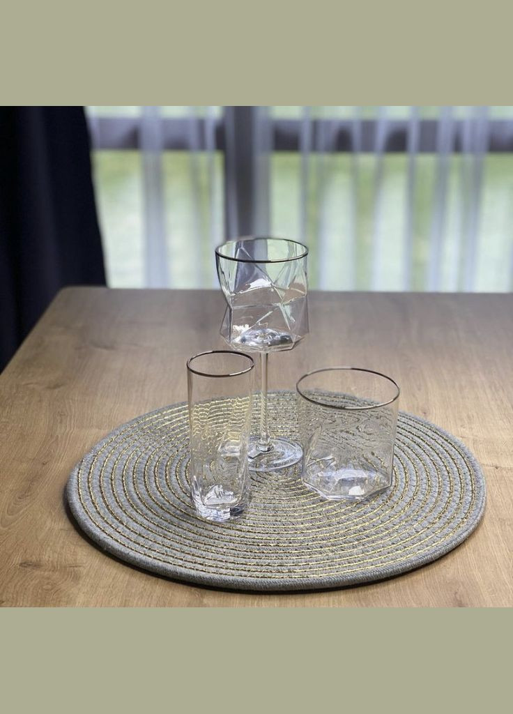 Бокал для вина Прозрачная Геометрия OLGS1002 350 мл Olens (364106467)