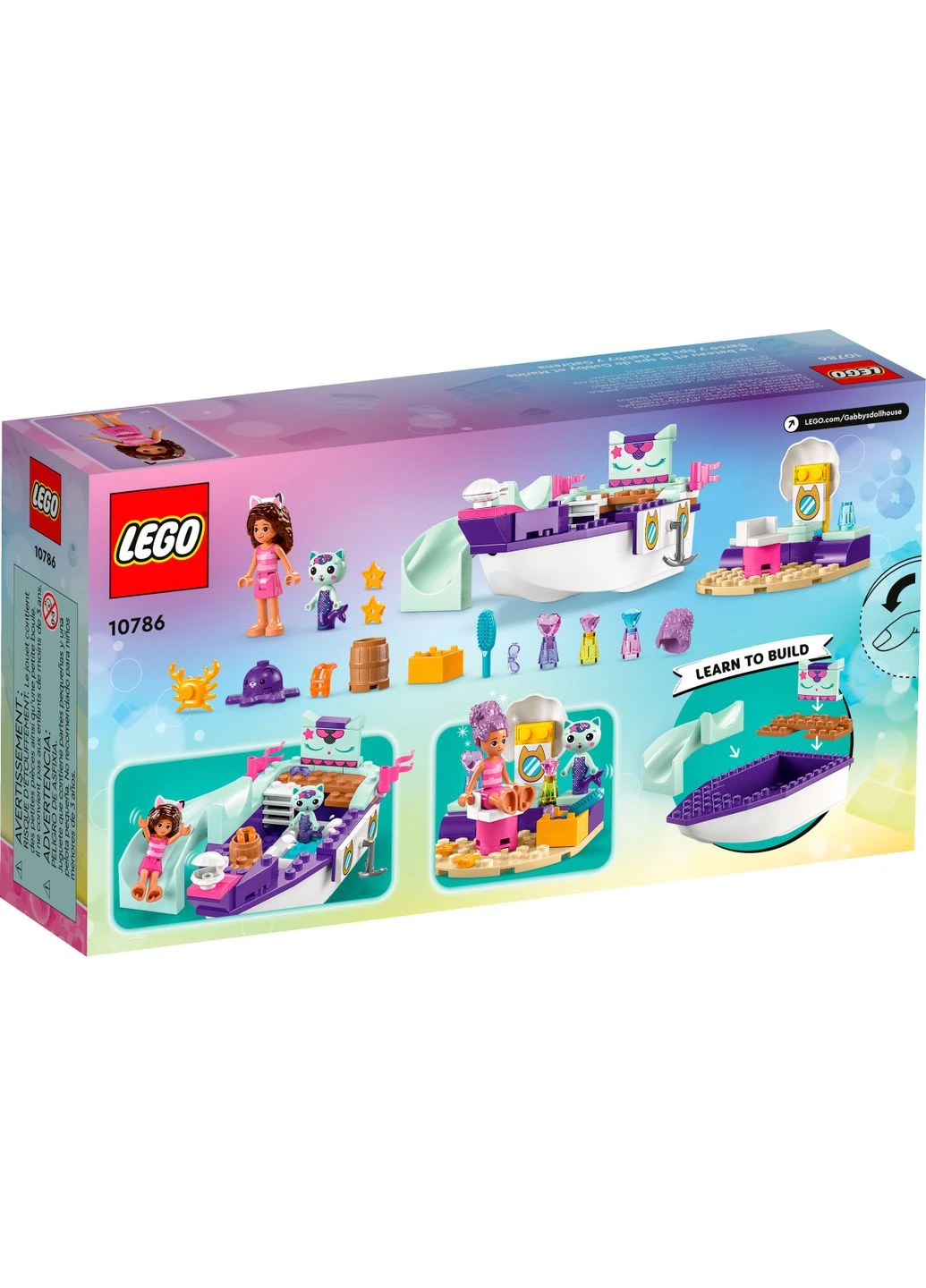 Конструктор Gabby's Dollhouse Корабль и спа Габби и Нявки (10786) Lego (296552712)