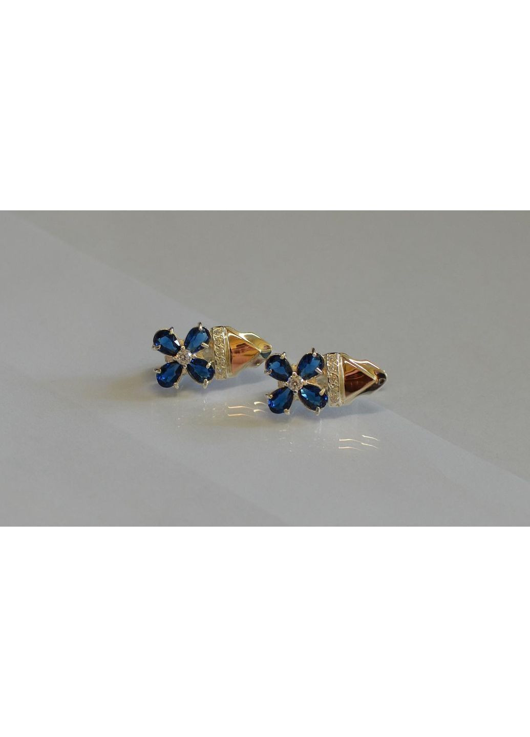 Срібні сережки з золотими накладками Silver Style (367112487)