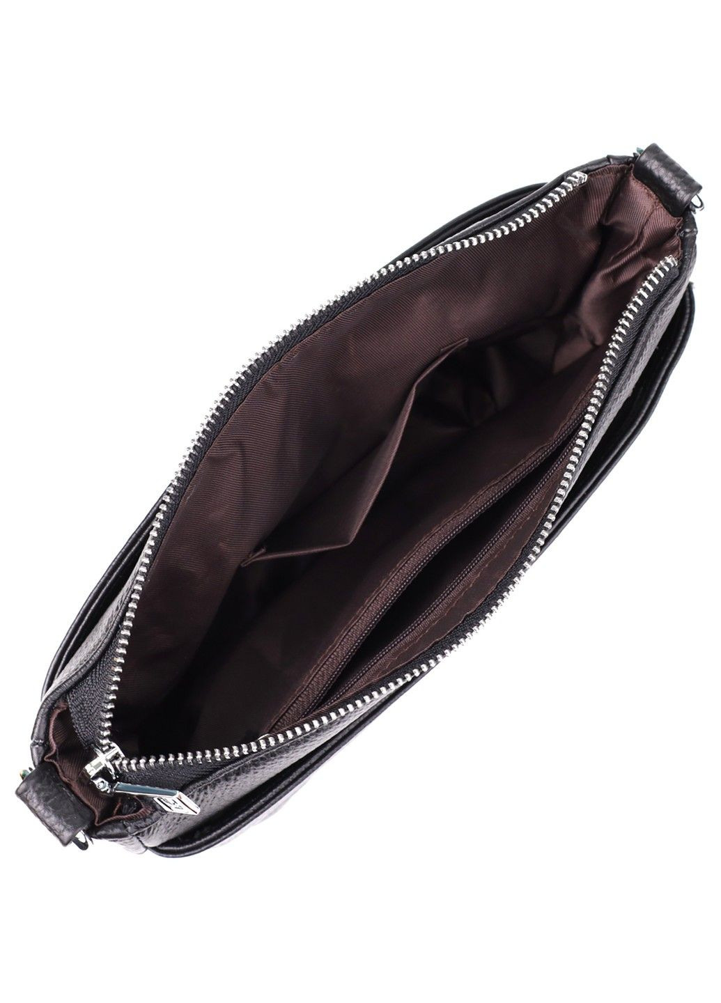 Стильная женская сумка с двумя ремешками из натуральной кожи 22926 Черный Vintage (356452106)