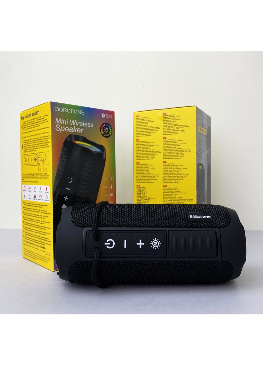 Беспроводная колонка черная блютуз колонка для музыки с FM приемником и громкой связью Borofone (372459644)