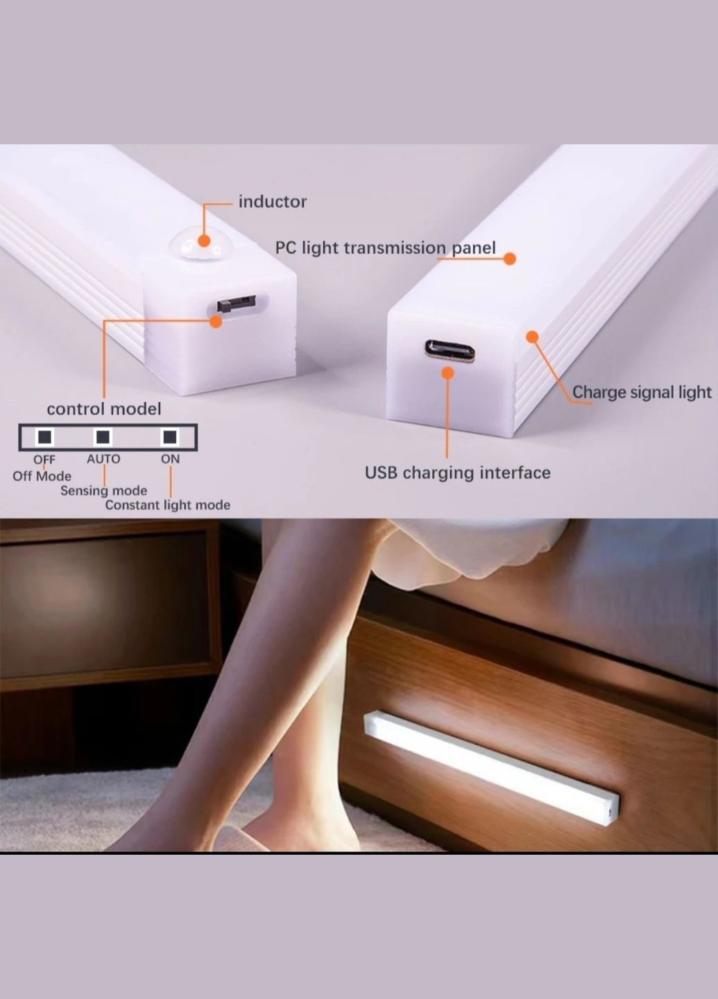 LED светильник с датчиком движения и датчиком день/ночь 20 см China (345751212)