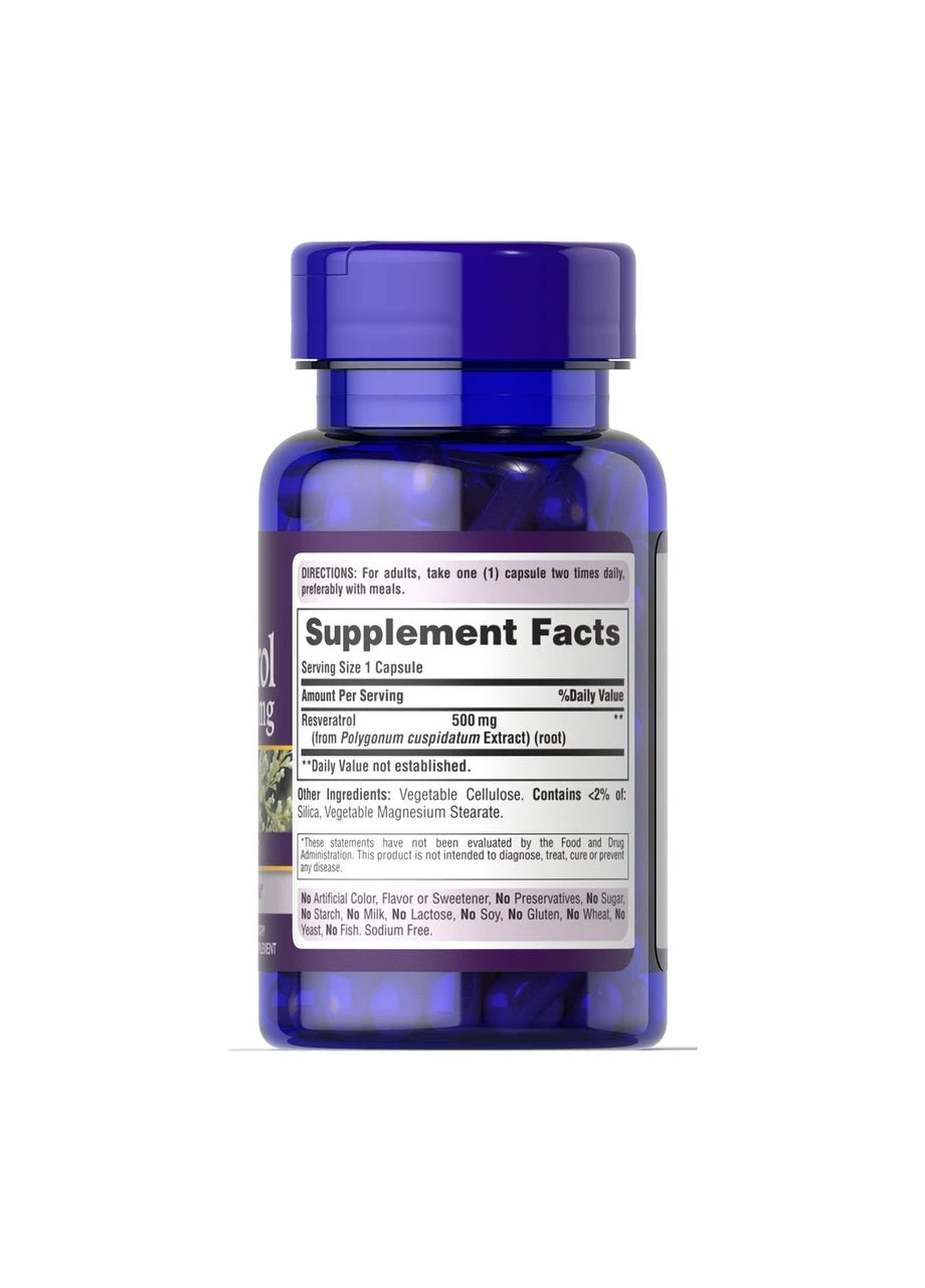Resveratrol 500 mg - 30 caps Puritans Pride (392275006)