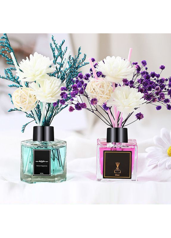 Аромадифузор Лаванда парфум для дому з ротанговою кулькою та квіткою натуральний аромат Прозорий 160_1_0_6C No Brand (369489536)