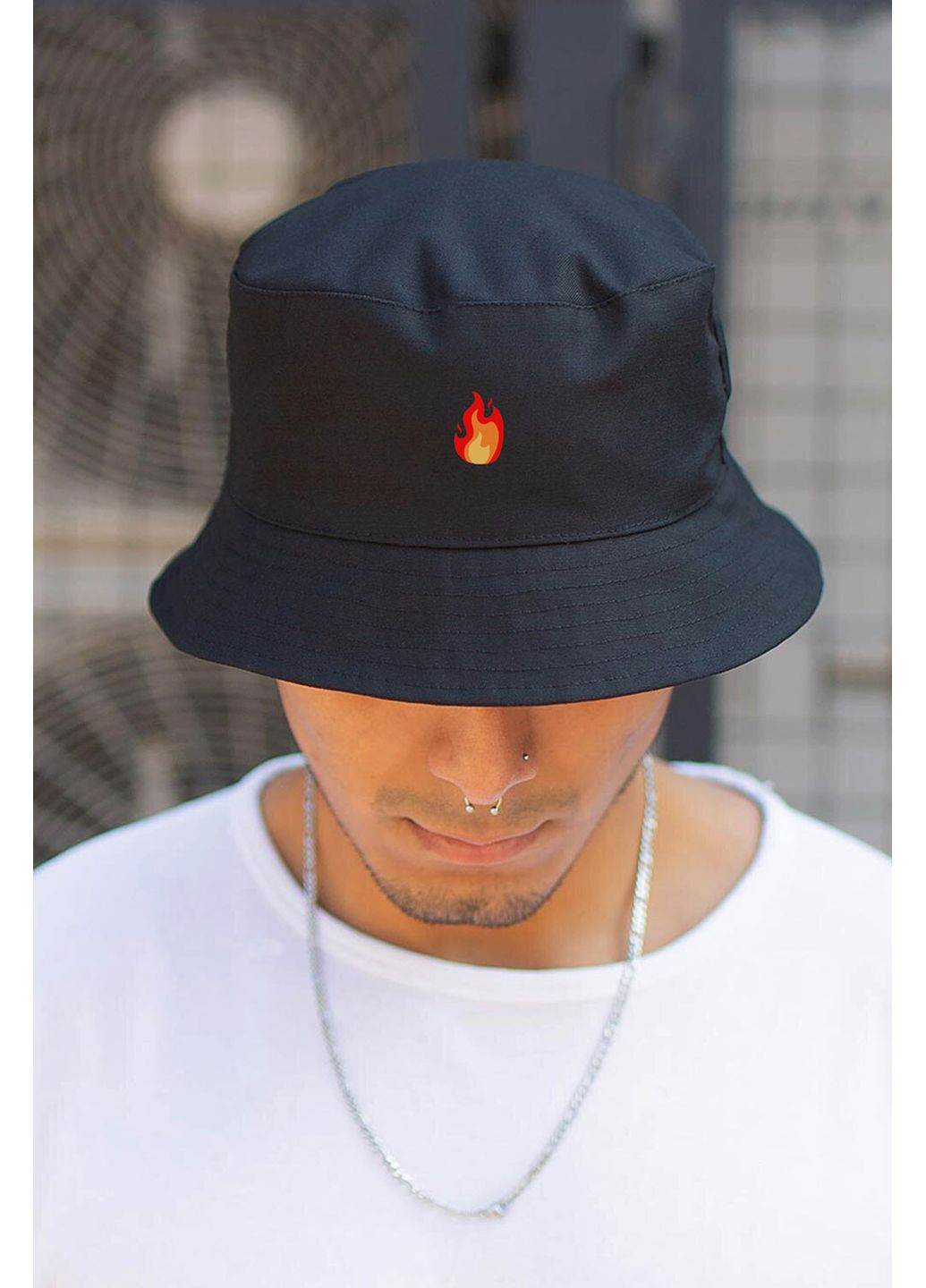 Чоловіча Панамка З Принтом Fire Black Without (350619737)