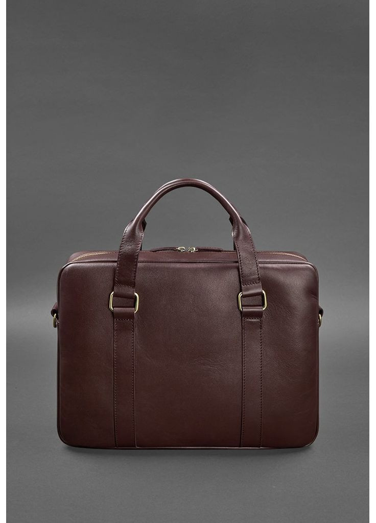 Кожаная сумка для ноутбука и документов бордовая. BlankNote (348359393)