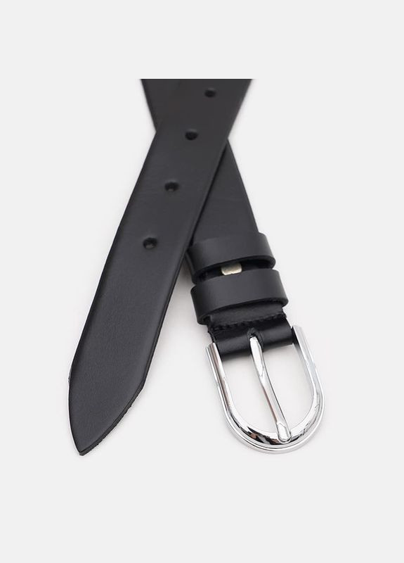 Женский ремень кожаный 110v1genw80 Черный Borsa Leather (302972007)