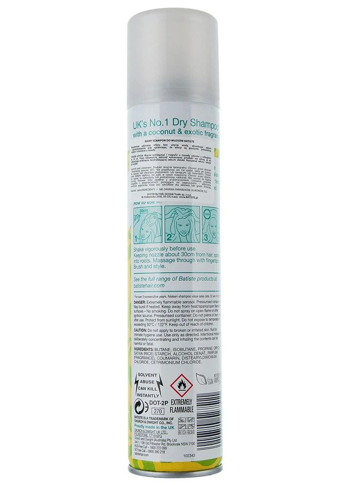 Сухий шампунь Tropical 200 мл Batiste (316259647)