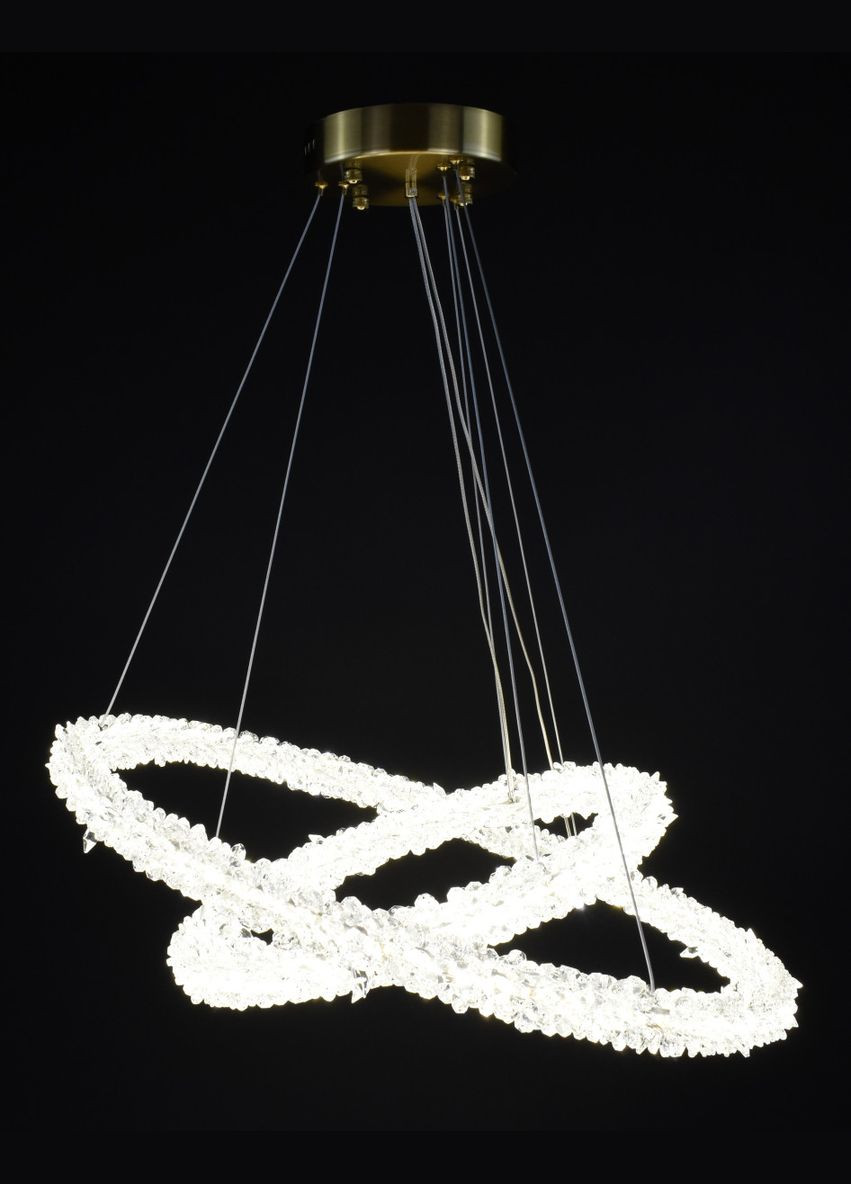 Люстра подвесная хрустальная LED 28133 Латунь 25-170х64х64 см. Sunnysky (364490751)