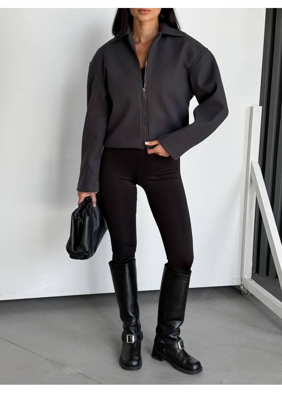 Базовый кашемировый бомбер на подкладке – Размерная сетка в описании. Vione на молнии (367074531)