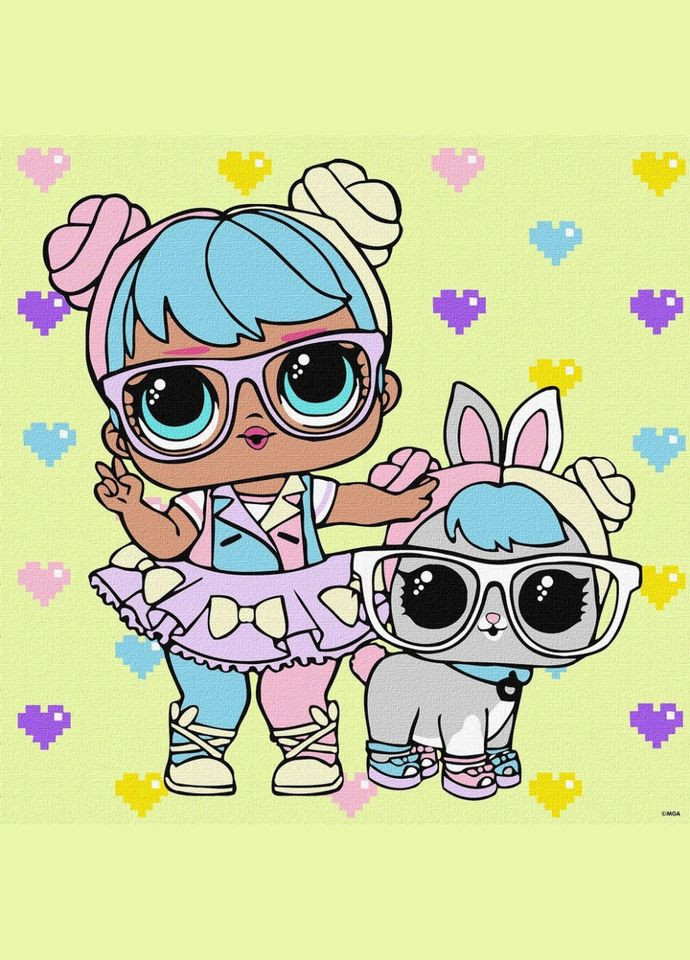 Картина за номерами "L.O.L. Surprise! TroopSurprise BonBon With HopHop" KHO6288, 40х40 см IDEYKA (340906424)