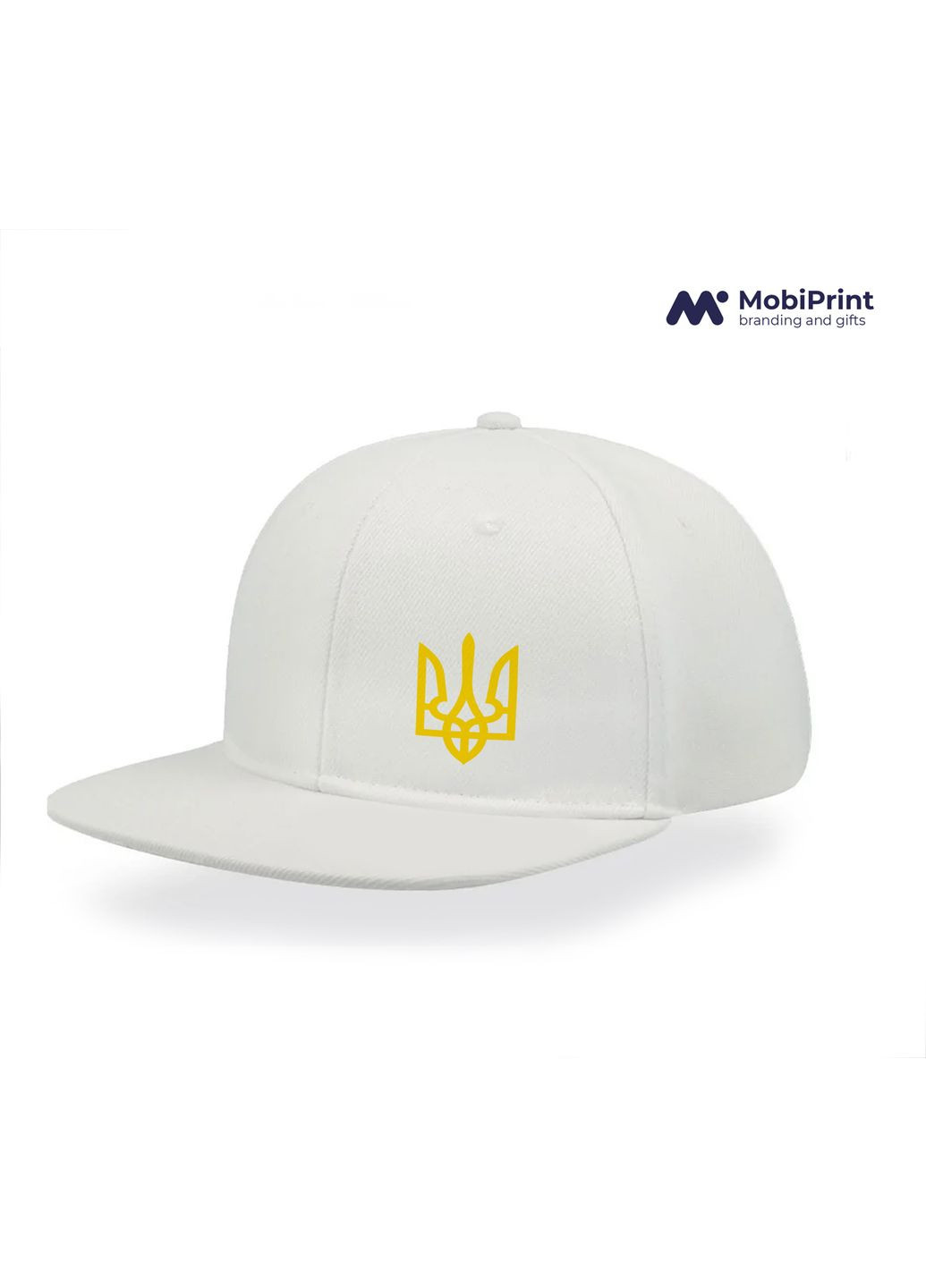 Кепка Snapback Герб Украины Белый (9276-3790-WT) MobiPrint (292866199)